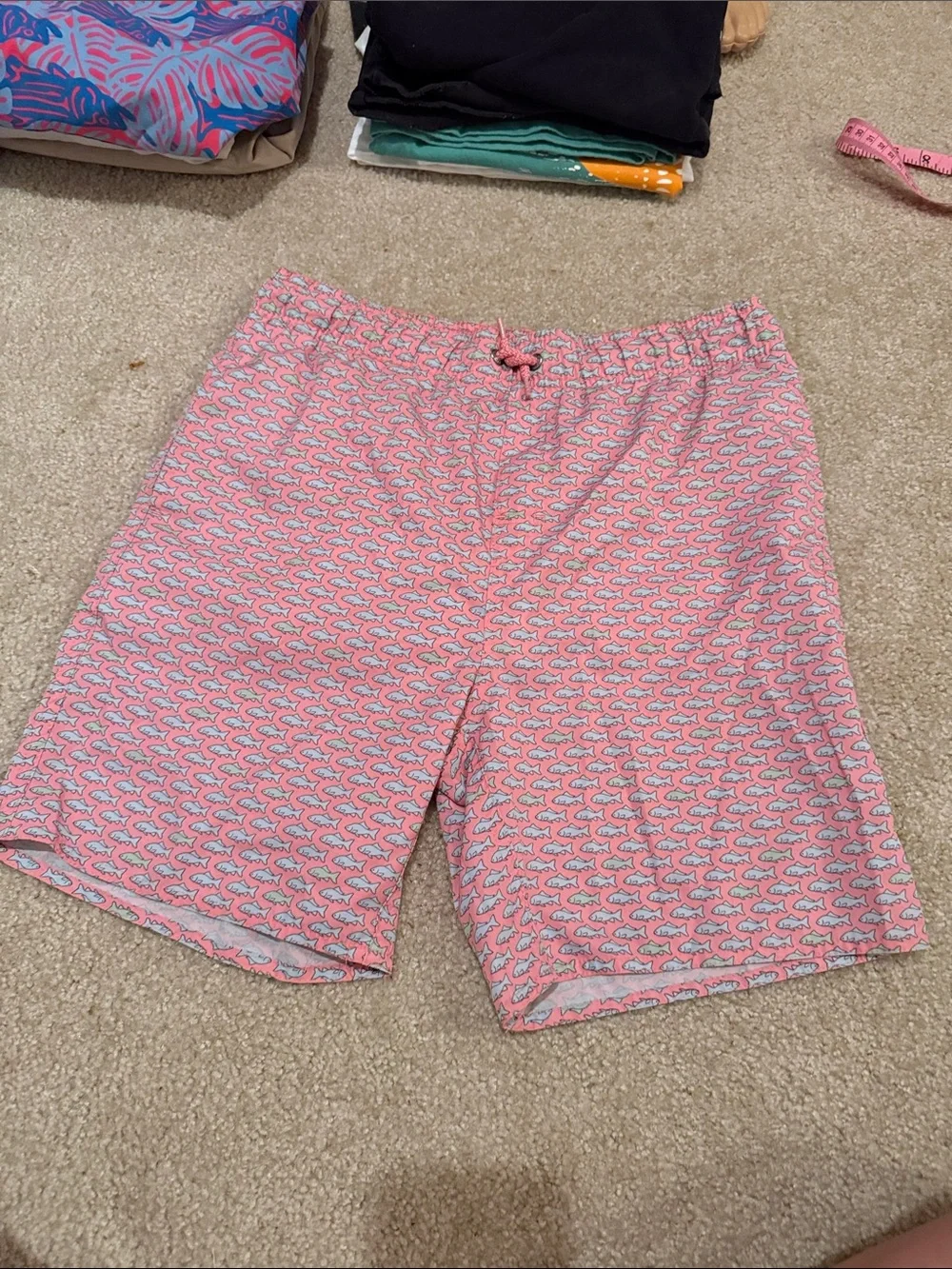 Class Club Pink Patterned Elastic-Waist Hybrid Shorts